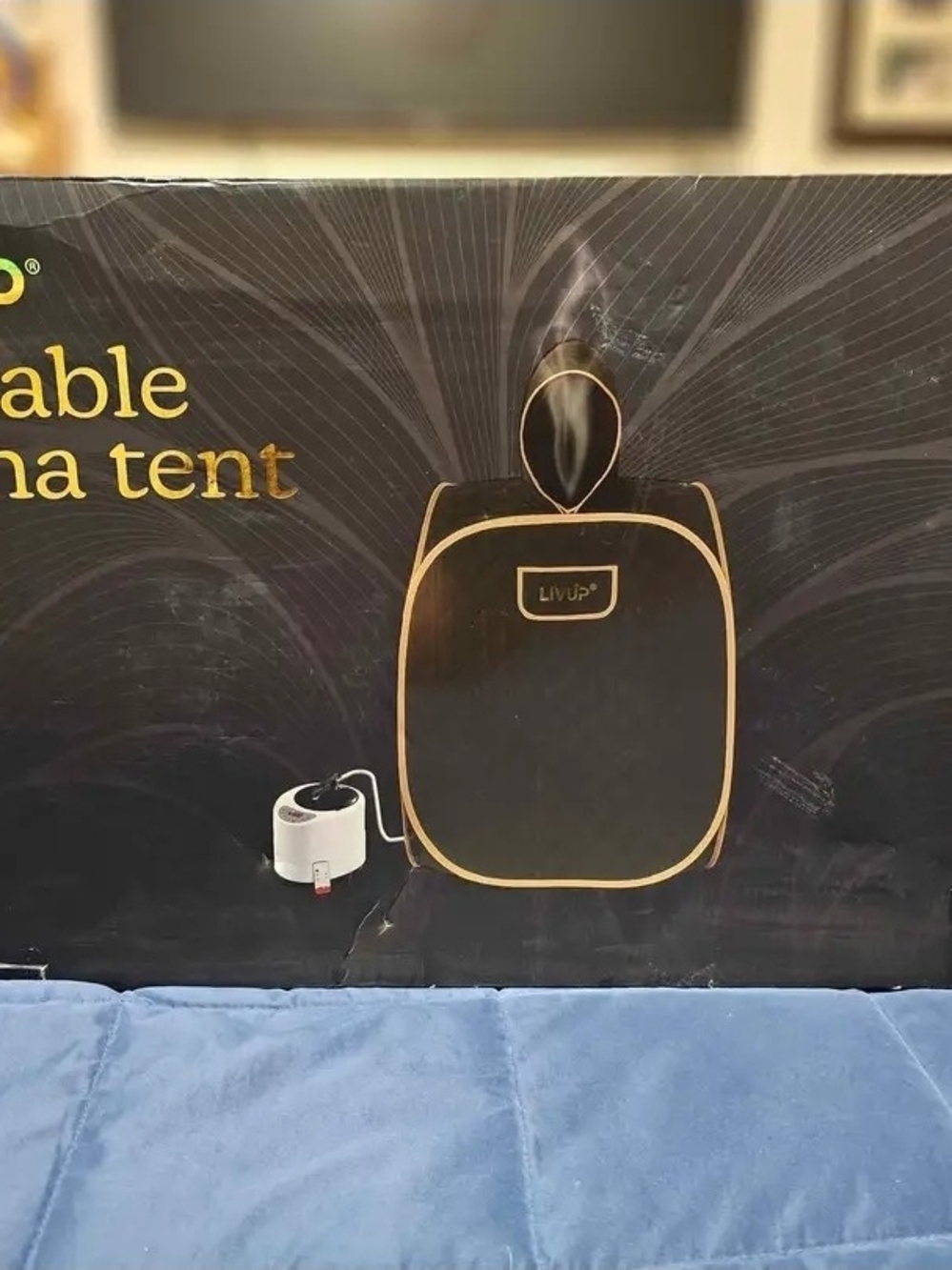 Black and Gold Portable Sauna Tent - Personal Steam Sauna